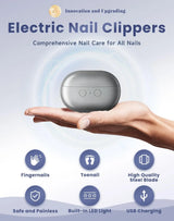 Electric Nail Clippers Automatic Toe Nail Clippers for Thick Toenails Seniors Smart Toenail Clippers with Led Light Nail Trimmer