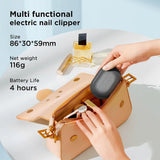Electric Nail Clippers Automatic Toe Nail Clippers for Thick Toenails Seniors Smart Toenail Clippers with Led Light Nail Trimmer