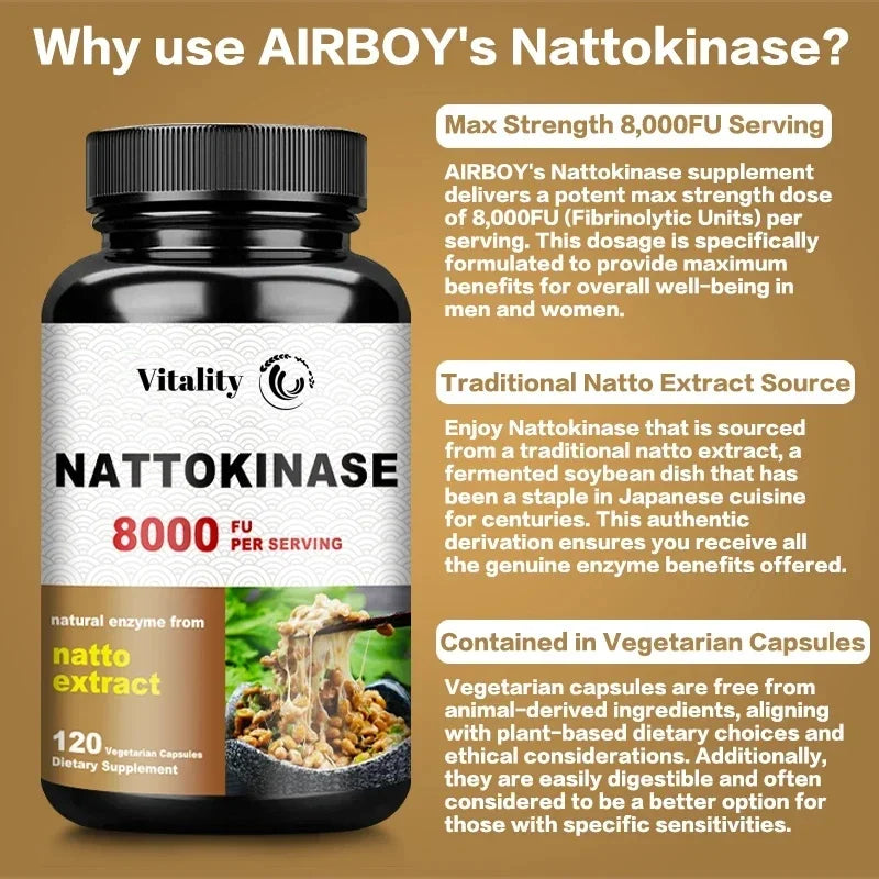 Nattokinase - Supports Heart And Blood Vessel And Promotes Blood Circulation