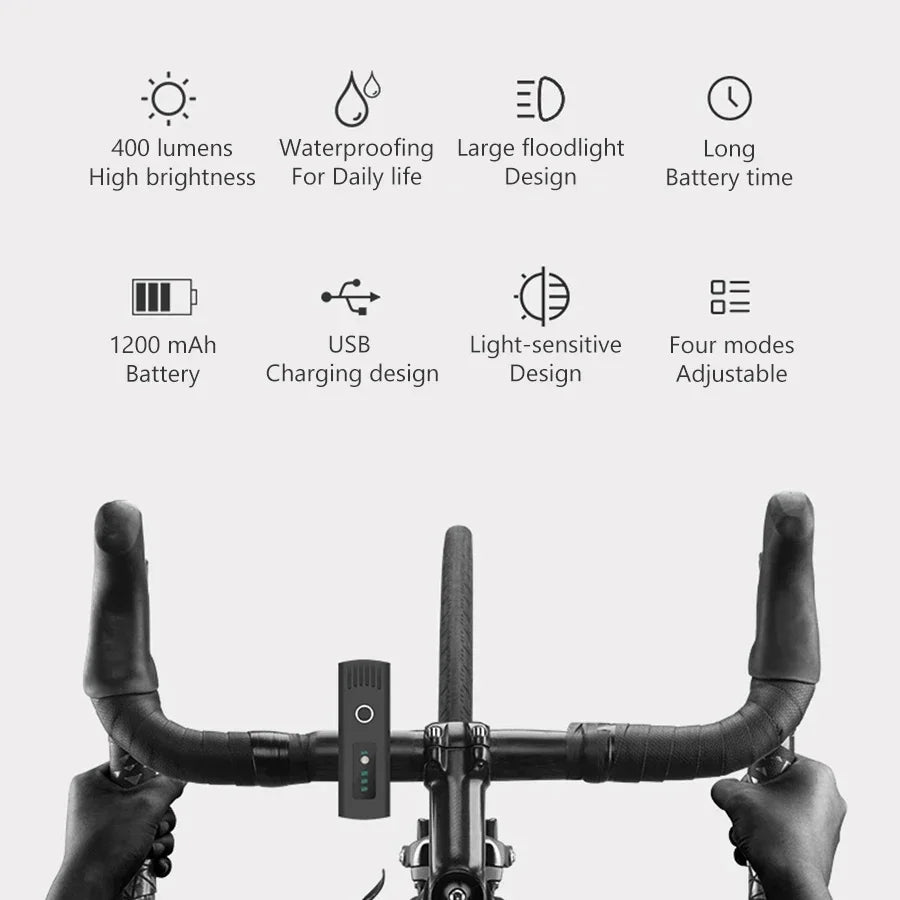 1000LM Bicycle Front Light Bright Bike Led Flashlight Bicycle Lantern USB Rechargeable MTB Bike Rear Lamp for Cycling Headlight