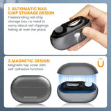Electric Nail Clippers Automatic Toe Nail Clippers for Thick Toenails Seniors Smart Toenail Clippers with Led Light Nail Trimmer
