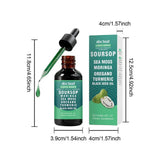 Natural Soursop Extract Drops High Antioxidant Immune Support Pure Concentrated Formula All Ages Use Easy to Mix Water