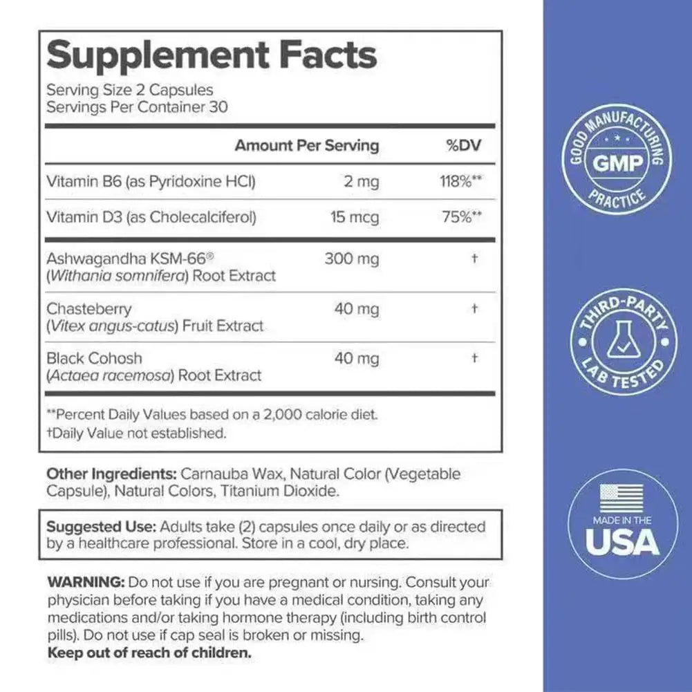 Women's Probiotic Capsules Supports Healthy Yeast Balance Immunity Boost 60 Capsules