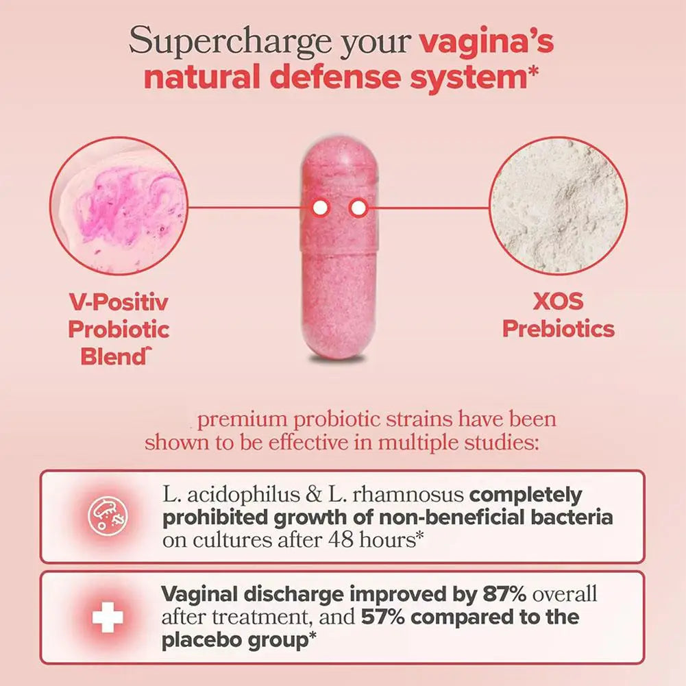 Women's Probiotic Capsules Supports Healthy Yeast Balance Immunity Boost 60 Capsules