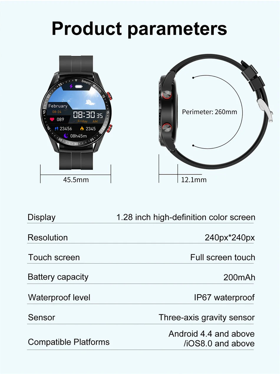 2026 New For Watch GT Series Smart Watch Men Women ECG+PPG HD Screen BT Call GPS Tracker Heart Rate IP68 Waterproof SmartWatch