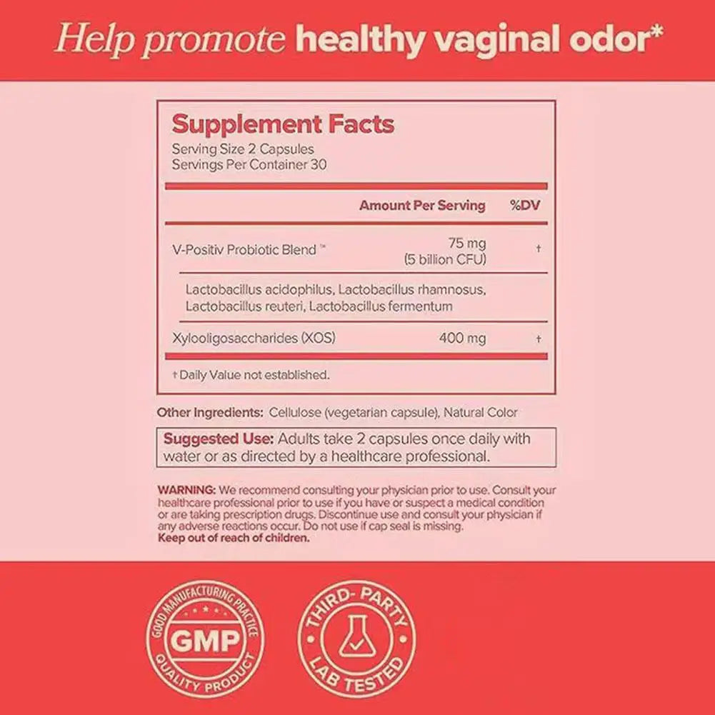 Women's Probiotic Capsules Supports Healthy Yeast Balance Immunity Boost 60 Capsules